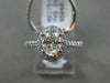 ESTATE 1.42CT DIAMOND 14KT WHITE GOLD OVAL HALO ENGAGEMENT WEDDING RING BAND SET