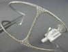 ESTATE WIDE 1.0CT DIAMOND 14K WHITE GOLD 3D HANDCRAFTED FLEXIBLE BANGLE BRACELET