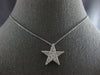 ESTATE .60CT DIAMOND 14K WHITE GOLD 3D CLASSIC 3 ROW STAR FLOATING PENDANT #2784