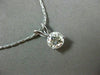 ESTATE 1.0CT DIAMOND 14KT WHITE GOLD 3 PRONG CLASSIC SOLITAIRE FLOATING PENDANT