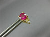 ANTIQUE 1.20CT DIAMOND & AAA RUBY 14KT YELLOW GOLD CLUSTER STUD EARRINGS #18909