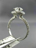 GIA CERTIFIED 1.82CT DIAMOND 14KT WHITE GOLD CLASSIC DOUBLE HALO ENGAGEMENT RING