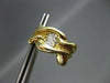 ESTATE .10CT DIAMOND ETCHED 14K Y&W GOLD UMBRELLA HANGING EARRINGS UNIQUE #2788