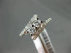 ESTATE .75CT DIAMOND 14K WHITE GOLD 2 STONE CRISS CROSS SEMI ETERNITY LOVE RING