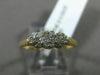 ESTATE .25CT DIAMOND 14KT WHITE & YELLOW GOLD 3 FLOWER PROMISE FRIENDSHIP RING