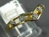 ANTIQUE .05CT DIAMOND 14KT WHITE & YELLOW GOLD OPEN 5 STONE V SHAPE RING #22476