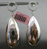 ESTATE LARGE .36CT DIAMOND 14KT WHITE GOLD 3D CIRCLE OF LIFE PEAR SHAPE EARRINGS