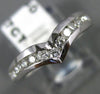 ESTATE .47CT DIAMOND 14KT WHITE GOLD "V" SHAPE CHANNEL ANNIVERSARY RING #14506