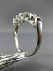 ANTIQUE LARGE 1.75CT DIAMOND PLATINUM FIVE STONE WEDDING ANNIVERSARY RING #22296