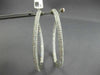ESTATE WIDE & EXTRA LARGE 8.26CT DIAMOND 14K WHITE GOLD INSIDE OUT HOOP EARRINGS