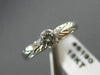 ANTIQUE .35CT ROUND DIAMOND 18KT WHITE GOLD FILIGREE CROWN ENGAGEMENT RING #6190