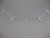 ESTATE .15CT DIAMOND 14KT WHITE GOLD 3D CLASSIC BY THE YARD SPIKY FUN NECKLACE