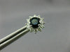 ESTATE 1.99CT DIAMOND & AAA SAPPHIRE 14KT WHITE GOLD FLOWER STUD EARRINGS #26506
