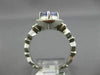 ESTATE 1.08CT DIAMOND & TANZANITE 14KT WHITE GOLD 3D SQUARE HALO ENGAGEMENT RING