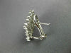 ESTATE LARGE 1.40CT DIAMOND 14K WHITE GOLD 3D GEOMETRIC CLIP ON EARRINGS #26549