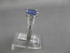 ESTATE 2.09CTW DIAMOND TANZANITE 14K W GOLD PAVE SPLIT BAND COCKTAIL RING #20500