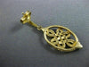 ESTATE .11CT DIAMOND 14K 2 TONE GOLD FILIGREE FLOWER LOVE KNOT HANGING EARRINGS