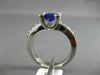 ESTATE LARGE 1.34CT DIAMOND & TANZANITE 14K WHITE GOLD 3D ENGAGEMENT ETOILE RING