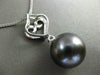 ESTATE .50CT DIAMOND & AAA TAHITIAN PEARL 18KT WHITE GOLD FLOATING HEART PENDANT