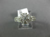 ESTATE 1.25CT ROUND DIAMOND 14K WHITE GOLD 3D CLASSIC FLOWER MULTI ROW LOVE RING