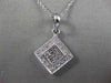 ESTATE .65CTW DIAMOND 18KT WHITE GOLD SQUARE MILGRAIN FILIGREE PENDANT #17124