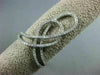 ESTATE LARGE .37CT DIAMOND 14KT WHITE GOLD 3D INFINITY LOVE KNOT LOVE FUN RING