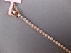 ESTATE 1.0CT DIAMOND 14KT ROSE GOLD 3D CLASSIC 2MM LOVE TENNIS BRACELET