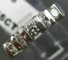 ESTATE .45CT ROUND CUT DIAMOND 14K WHITE GOLD 3D CHANNEL ANNIVERSARY RING #18148