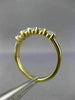 ESTATE .62CT PRINCESS DIAMOND 14KT YELLOW GOLD 3D 5 STONE ANNIVERSARY RING #2592
