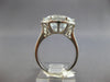 LARGE 5.66CT DIAMOND & AAA AQUAMARINE 14KT WHITE GOLD ROUND HALO ENGAGEMENT RING