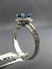 ESTATE 1.33CT DIAMOND & AAA SAPPHIRE 14KT WHITE GOLD OVAL ENGAGEMENT RING #11711