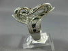ESTATE EXTRA LARGE 2.72CT WHITE & BLACK DIAMOND 14KT WHITE GOLD 3D COCKTAIL RING