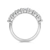 2.13CT DIAMOND 14K WHITE GOLD OVAL CLASSIC 7 STONE SHARED PRONG ANNIVERSARY RING