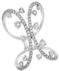 ESTATE LARGE 1.27CT DIAMOND 18KT WHITE GOLD 3D ETOILE LOVE KNOT FUN RING