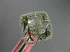 WIDE .68CT DIAMOND 18KT WHITE GOLD 3D ROUND & PRINCESS SQUARE OPEN FILIGREE RING
