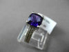 ESTATE 2.21CTW DIAMOND & AAA AMETHYST 14KT WHITE GOLD DOUBLE ROW ENGAGEMENT RING