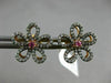 .54CT DIAMOND & AAA PINK SAPPHIRE 14KT BLACK & ROSE GOLD 3D FLOWER STUD EARRINGS