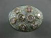 EXTRA LARGE 3.52CT WHITE & PINK DIAMOND 18K WHITE & ROSE GOLD OVAL ETOILE RING