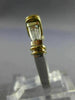 ESTATE .70CT PRINCESS DIAMOND  14K & 18K TWO TONE GOLD 3D WEDDING RING #7064