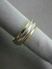 ESTATE WIDE 18KT WHITE & YELLOW GOLD HAND CRAFTED MENS WEDDING ANNIVERSARY RING