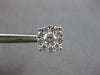 EXTRA LARGE 1.27CT DIAMOND 18KT WHITE GOLD 3D ROUND SOLITAIRE HALO STUD EARRINGS