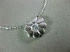 ESTATE .17CT DIAMOND 18KT WHITE GOLD 3D CLASSIC FLOWER SOLITAIRE PENDANT #23001