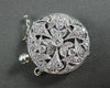 ANTIQUE .31CT DIAMOND 18KT WHITE GOLD ROUND FILIGREE PEARL LOCK AMAZING!! #11716