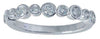 ESTATE .50CT DIAMOND 14KT WHITE GOLD ROUND BEZEL SEMI ETERNITY ANNIVERSARY RING