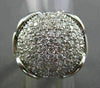 ESTATE LARGE 1.82CT DIAMOND 14KT WHITE GOLD CIRCULAR DOME SHAPED RING AMAZING!!
