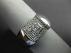 ESTATE WIDE .35CT DIAMOND 18K WHITE GOLD ROUND & PRINCESS BEZEL ANNIVERSARY RING
