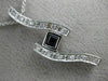ESTATE LARGE .55CT DIAMOND & AAA SAPPHIRE 14KT WHITE GOLD ETOILE PENDANT #22999