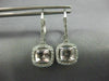 ESTATE 1.83CT AAA MORGANITE 14K WHITE GOLD 3D CUSHION LEVERBACK HANGING EARRINGS