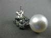 LARGE 5CT DIAMOND & AAA SAPPHIRE SOUTH SEA PEARL 18KT WHITE GOLD FLOWER EARRINGS