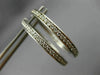 ESTATE .50CT ROUND CUT DIAMOND 14KT WHITE GOLD 3D CLASSIC HOOP EARRINGS #1439
